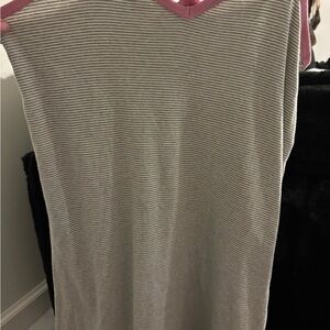 Victoria's Secret Pink and Gray Striped Robe